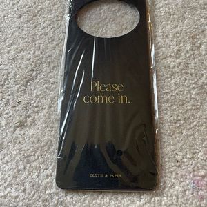 NWT Vegan Leather Door Hanger Cloth & Paper